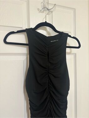 Abercrombie & Fitch Black Ruched Dress Small-Medium